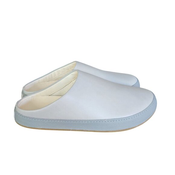 OluKai Hamani Blue Storm Gray Leather Mule Mens Size 11 - Picture 5 of 13